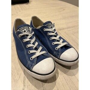 Converse Chuck Taylor All Star Low Top Shoes Womens Size 8 Blue Canvas Cleaned